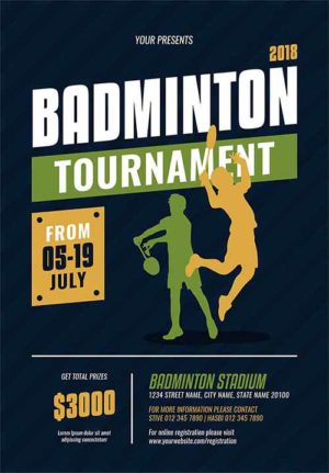 Badminton Tournament Flyer 1