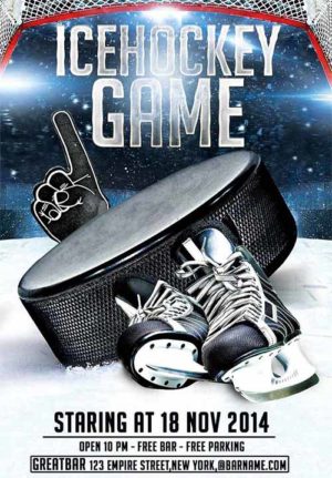 Ice Hockey Game Flyer 2