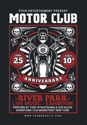 Motorcycle Club Event Flyer