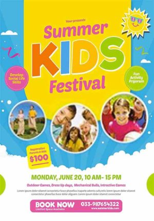 Summer Kids Camp Festival Flyer