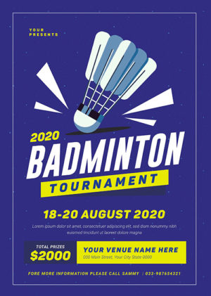 Badminton Tournament Flyer