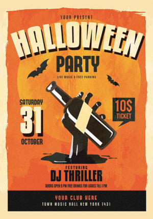 Halloween Party Flyer 12990956