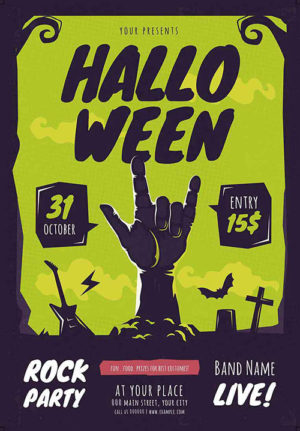 Halloween Rock Party Flyer