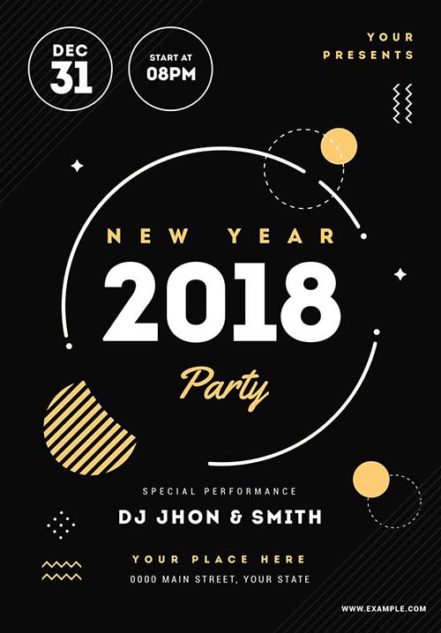 2018 New Year Party Flyer 1