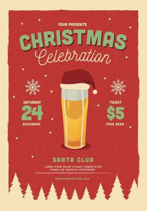 Christmas Beer Party Flyer