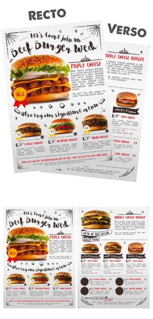 Fun Burger Flyer Menu