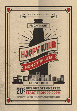 Happy Hour Beer Flyer 2