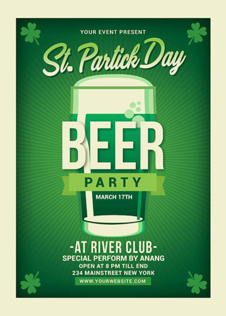 St Patrick Beer Party