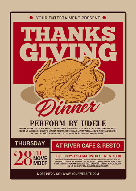 Thanksgiving Dinner Flyer A2