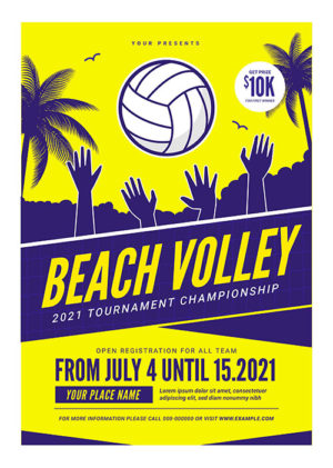 VolleyBall Beach Tournament Flyer