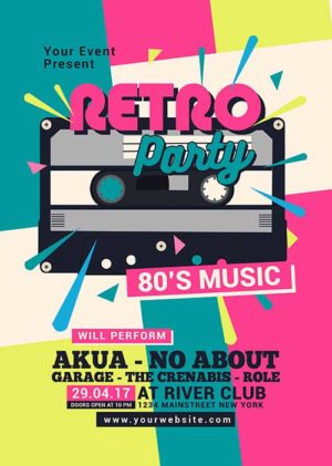 80's Retro Music Party Cassette