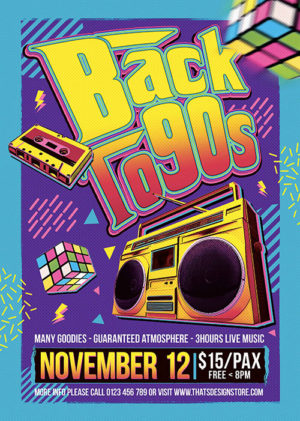 Back To The 90s Flyer