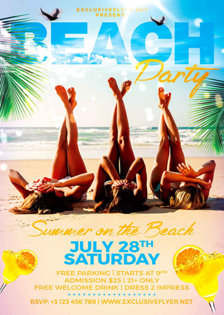 Beach Party Flyer 12