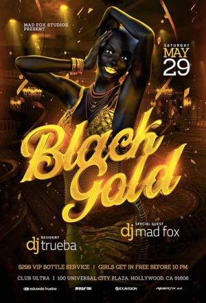 Black Gold Party Flyer 2