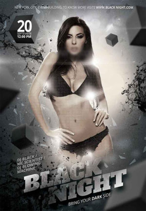 Black Night Party Flyer