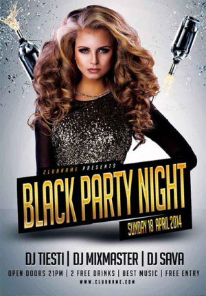 Black Party Flyer 3