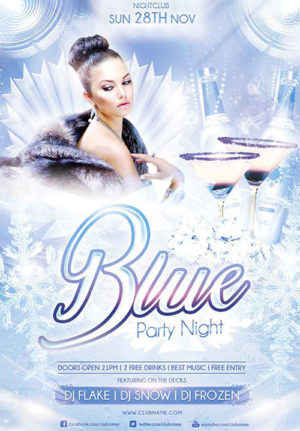 Blue Party Night Flyer