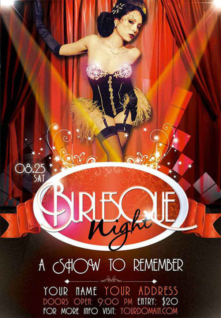 Burlesque Night Flyer