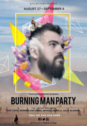 Burning Man Party Flyer FB