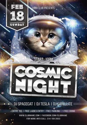 Cosmic Party Flyer 21410320