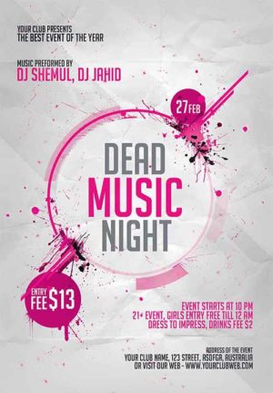 Dead Music Night Flyer