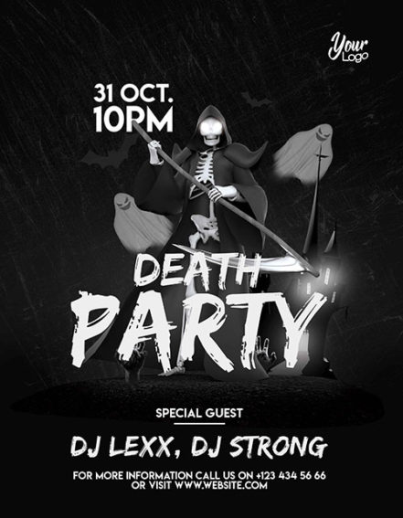 Death Party Halloween Flyer