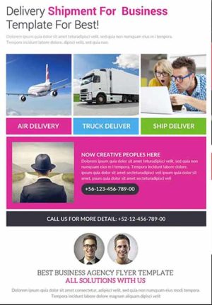 Delivery And Shipment Flyer