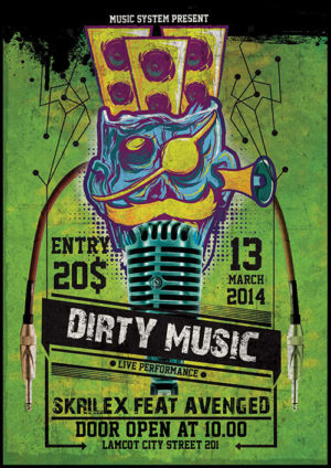 Dirty music Flyer
