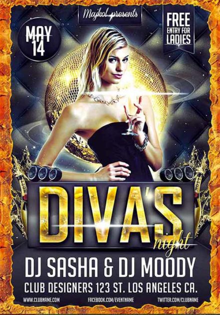 Divas Night Flyer