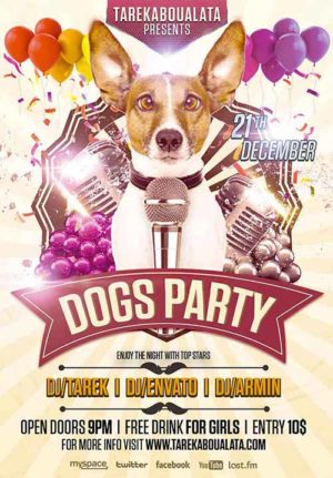Dogs Party Flyer