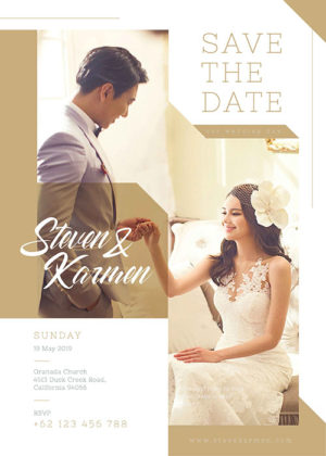 Elegant Wedding Invitation Flyer ZR5