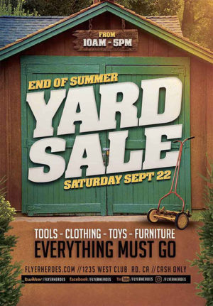 End Of Summer Yard Sale Flyer T3