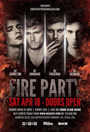 Fire Party Flyer A