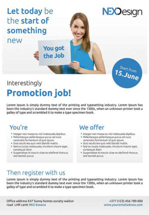 Flyer For Promotion Job
