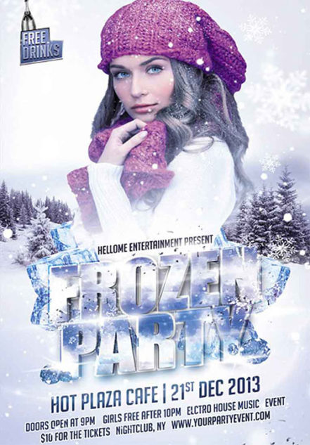 Frozen Party Flyer