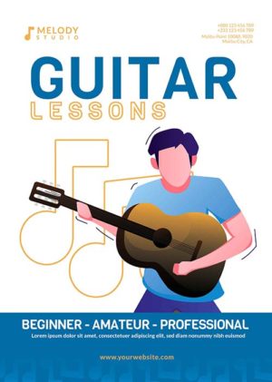 Guitar Lessons Creative Flyer