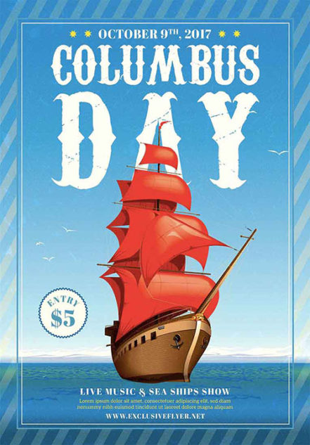 Happy Columbus Day Celebration