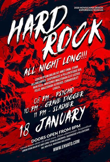 Hard Rock Party Flyer