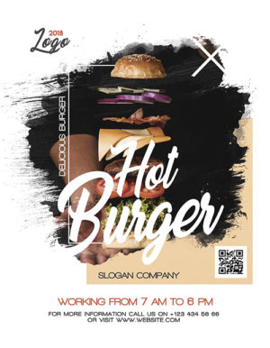 Hot Burger Food Flyer