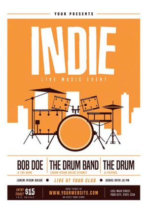 Indie Drum Band Flyer V7
