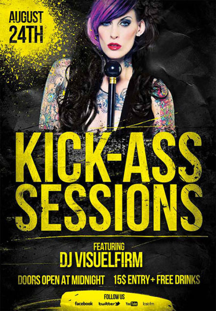 Kick Ass Sessions Flyer