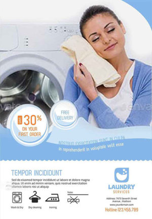 Laundry Services Flyer Template