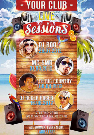 Live Summer Sessions Flyer