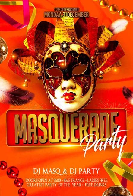 Masquerade Mardi Gras Party Flyer 33