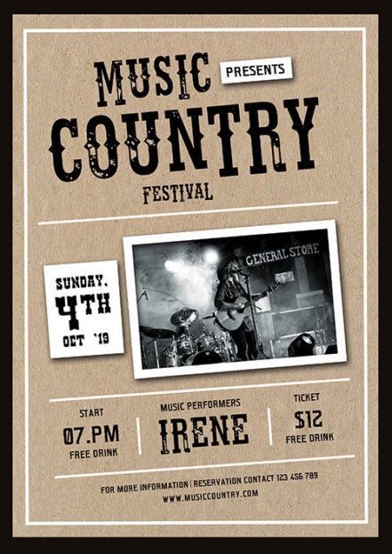 Music Country Festival Flyer