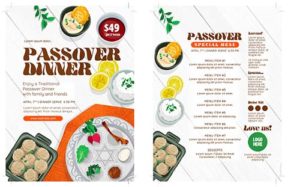 Passover Event Flyer Food