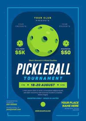 Pickleball Tournament Event Flyer
