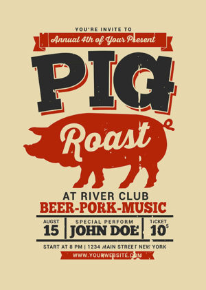 Pig Roast Event Flyer 2
