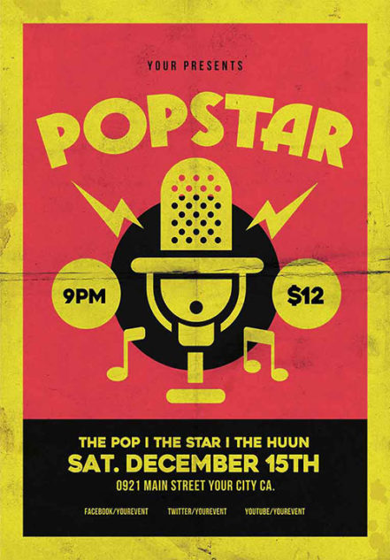 Popstar Music Flyer