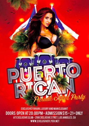 Puerto Rican Party Flyer